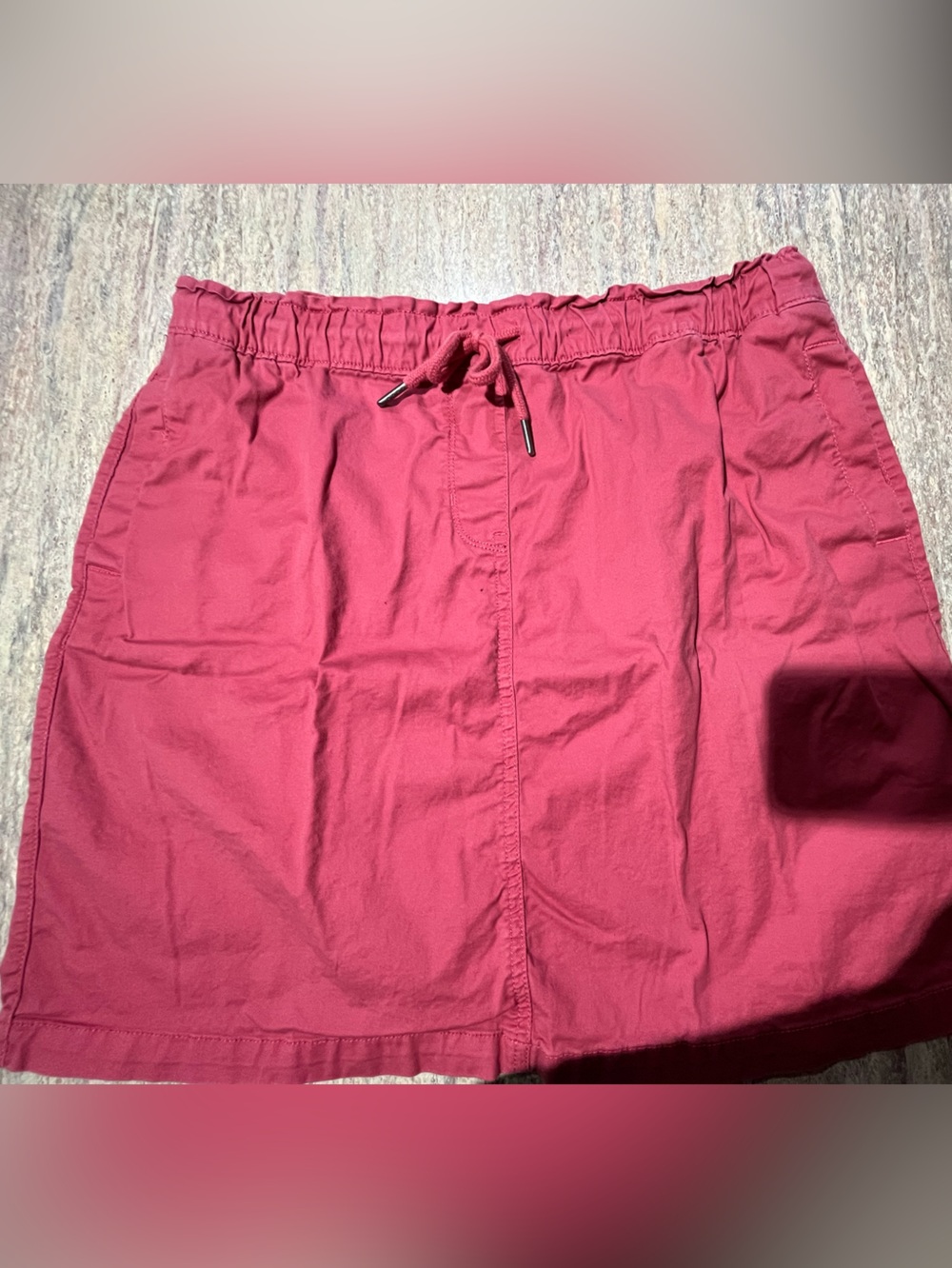croft & barrow Drawstring Mini Skirt in watermelon XL EUC worn 1x